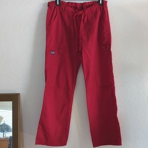 Cherokee WorkWear Drawstring Cargo Scrub Pants 4020 Small (petite) Red